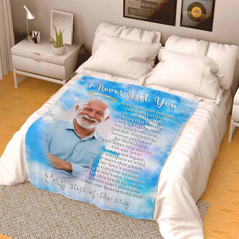 AOFUN Custom Memorial Blanket with Photos, Personalized Blanket in Loving Memory, Custom Picture Blankets for Loss