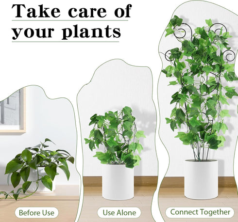 4 Pack 30 Inch,Rustproof ZOUTOG Trellis for Climbing Plants Indoor Metal Garden Trellis for Potted Plants,Sturdy