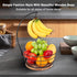 Countertop Livabber Fruit Basket Bowl with Banana Hanger, Modern Standing Fruit Vegetable Bowl Storage, with Banana
