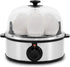 Elite Gourmet EGC648 Electric Poacher, 7 Egg Boiler Cooker with Auto Shut-Off, Stainless Steel, BPA Free