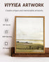 VIYYIEA Framed Canvas Wall Art - Rustic Farmhouse Decor of Rolling Valleys under Clear Skies, 9"x11"