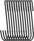 12-Pack 4.2 Inches Black Antistatic Coating Steel S Hook Cookware Universal Pot Rack Hooks