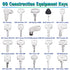 60 Set Bullozers Heavy Equipment Keys Master Consturction Ignition Keys for Kubota JCB Cat Yanmar Honda Ditch Witch