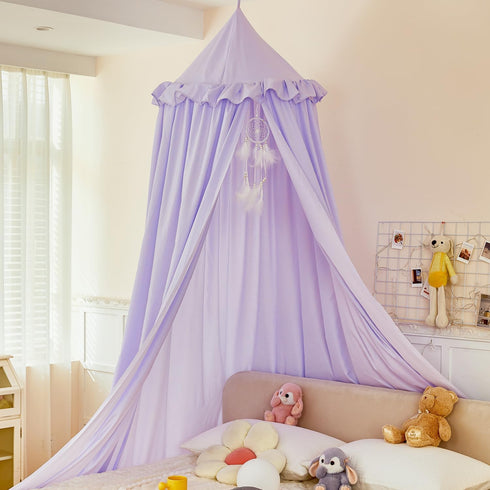 dix-rainbow Princess Decor Canopy for Kids Bed, Soft and Durable Bed Canopy for Girls Room Tent Canopy Dreamy Mosquito