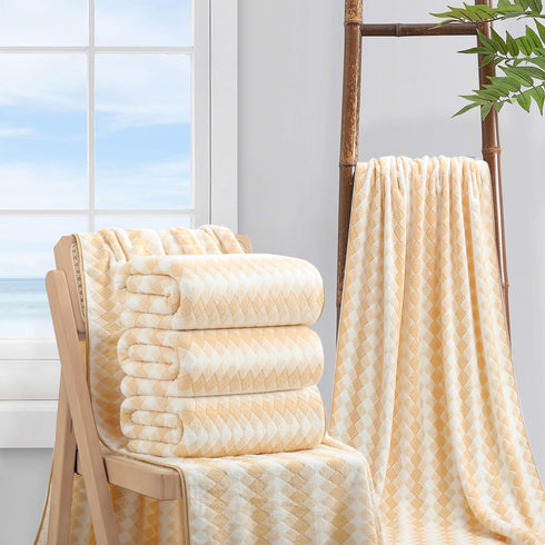 4 Set 35"x70" Set 600GSM Piece Extra Large Bath Towel Oversized Bath Sheet Bathroom Towel Soft Highly Absorbent & Quick