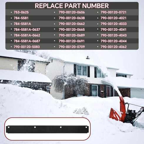 24-Inch 24" 2-Stage 753-0625 784-5581A-0637 790-00120-0606 790-00120-0637 Shave Plate Scraper Bar Compatible with MTD