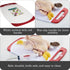 Mirro 16x10" Plastic Cutting Board with Silicone Covering, White/Red by Mirro