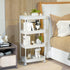 4 Sooyee Tier Wide Storage Cart Mobile Shelving Unit Organizer Slide Out Storage Rolling Utility Cart Tower Rack