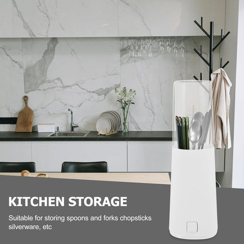 FRCOLOR Kitchen Utensil Holder for Countertop, Multifunctional Draining Chopstick Cage, Minimalistic Utensil Holder