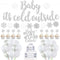 Baby It’s Cold Outside Party Decorations, Silver Banner, Snowflake Balloons, Garland