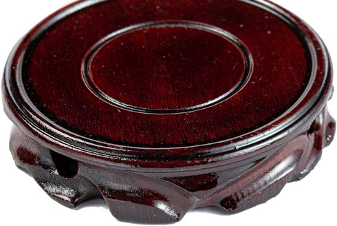 Set 2 (D4 H0.75) Thy Collectibles of Oriental Rosewood Plant and Drink Coasters Stands for Small House Plants, Coffee