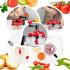 Cambom Manual Food Chopper Vegetable Chopper Hand Food Processor, Mixer, Blender, Whipper, Egg White Separator, Mincer, Grinder, Dicer with Clear Container 1200ml BPA Free Strong by Cambom