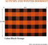 SEEKSEE Cotton Buffalo Plaid Rug 27.5"x43" Orange and Black Checked Rug Washable Doormats Indoor Outdoor Rugs for Layered Front Door Mats, Porch, Kitchen, Farmhouse, Entryway by SEEKSEE