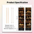 2 Pack 52" 13" PLIGREAT Vintage Bookshelf Wall Hangings, Classic Library Tapestry with Tassels Vertical Cats Wall