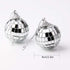 12 Pcs Silver Disco Mirror Balls for Party Decoration, Christmas Tree Ornaments (4CM)