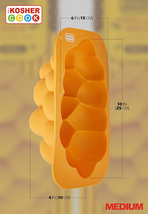 Silicone Braided Challah Mold - Medium Braided Oval Pan for Baking, No Shaping Required