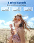 2Pack Mini Handheld Fan, USB Rechargeable Small Fan 3 Speeds, Cute Makeup Eyelash Fan for Stylish Girls Women (Pink)