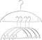 Mawa by Reston Lloyd Non-Slip Metal Clothing Hanger, Model 42-U, White - Pack of 5 with Smooth Shoulder Support