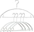 Mawa by Reston Lloyd Non-Slip Metal Clothing Hanger, Model 42-U, White - Pack of 5 with Smooth Shoulder Support