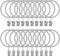 Lansian 20pcs Rustproof Matte Stainless Steel Curtain Rings with Clips, 1.5 Inch Drapery Hangers for Window