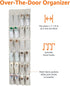 24 24 Amazon Basics Medium Mesh Pocket Over-the-Door Hanging Shoe Organizer, Space Saving Shoe Storage, Light Grey |