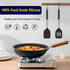 HOTEC Heat Resistant Silicone Slotted Solid Turner Spatula, Kitchen Spatula Set, Cooking Utensils for Nonstick