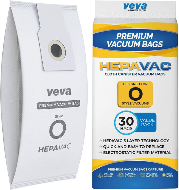 30 Pack HEPA Vacuum Bags Type O 53294 for Kenmore Upright Vacuum Cleaners, Styles 5068, 50688, 50690, 50105, 53293