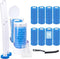 2 Pack Disposable Toilet Brush and Holder Set, Wall Mounted Toilte Wand