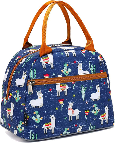 FlowFly Insulated Lunch Cooler Bag - Tote Bag Organizer for Women/Men, Alpaca