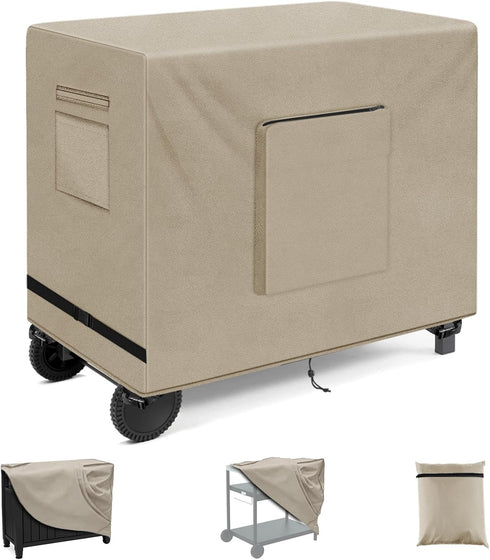 SIRUITON Outdoor Bar Cart Cover for 52 Inch BBQ Food Prep Table,