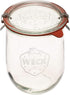 Weck Tulip Jar, 1 Liter Sour Dough Starter Jar with Glass Lid, Rubber Seal, and Steel Clips