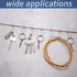 120 Pieces Metal Curtain Track Hooks, Stainless Steel Small S Hangers for Drapes and Ceiling Track