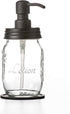 12oz 16oz) Mason Jar Soap and/or Lotion Dispenser for Hand Sanitizer, Liquid Soap or Hand/Body Lotion (Black