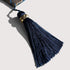 72 Inches Jiino Blue Luxury Table Runners Long with Tassels Modern Geometric Lines Runner Table for Dresser Table