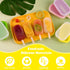 4 50 Sakolla Pcs Silicone Popsicle Molds with Lid & Pcs Wooden Popsicle Sticks, Stackable Classic Oval Ice Cream Molds
