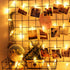 Dopheuor LED Photo Clip String Lights, Battery Operated Fairy Copper Lights with Clips for Décor