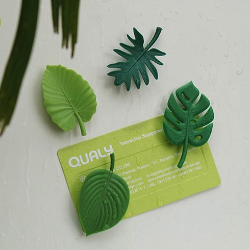 Plant Fridge Magnets, 8 Pcs Mini Tropical Leaves for Locker, Home Office Decor, 3D Monstera Refrigerator Magnets