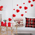 Ueerdand Set of 4 Valentines Day Pillow Covers, 20x20 inch Red Black Buffalo Check Decorative Cushion Cases