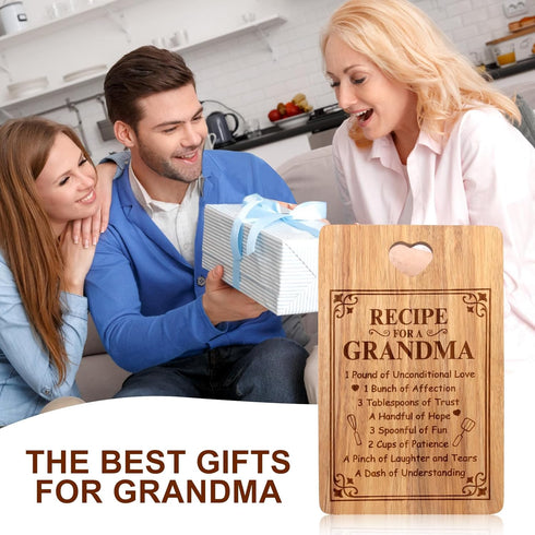 Wooden Cheese Charcuterie Boards - Thoughtful Gifts for Grandma, Unique Kitchen Present for Mother's Day, Christmas