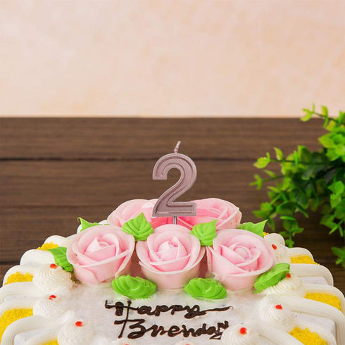 Luter Rose Gold Glitter Happy Birthday Cake Candles, Number 9 Birthday Candle Cake Topper Decoration for Party