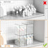 Yieach 7.5"H Drawers,4 Pack Closet Countertop Stackable Storage Clear Acrylic Drawer Organizer for Vanity,Under
