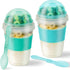 Freshmage Yogurt Parfait Cups with Lids, 2 Pack 20 oz Reusable Overnight