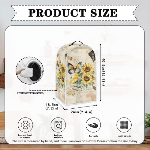 Blender Cover Kitchen Appliance Cover, Washable Coffee Machine Cover, Stand Mixer Cover with Top Handle, Butterfly