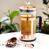 Pinky Up Piper 34 oz Rose Gold Tea Press Pot, French Press for Loose Leaf Tea and Coffee
