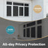 DOWELL Blackout Window Film, 100% Light Blocking Static Cling for Glass, Heat Control Removable Window Tint.