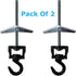 Swivel Hook Hangers, Multi-functional for Hanging - 2 Sets Per Pack, Black