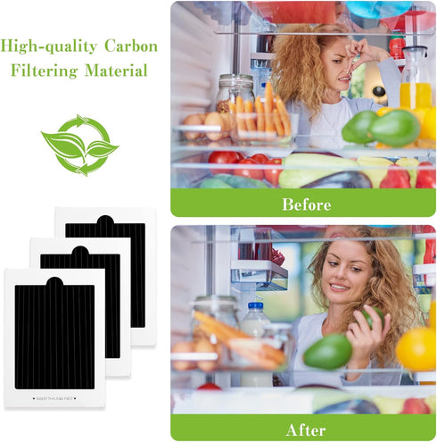 SEISSO 3 Pack Refrigerator Air Filter Replacement, Carbon Activated Compatible with Frigidaire PAULTRA Pure Air Ultra