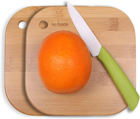 Home Mini Cutting Board, Small Fruit Cutting Board, Solid Bamboo Wood Board, Set of 2