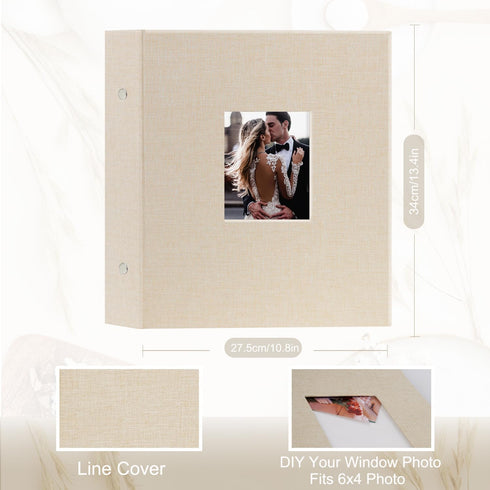 Artmag Fabric Photo Album 4x6, 400 Large Capacity Linen Album for Family Wedding, Holds 400 Vertical Photos