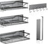 JulktLli 5 Pack Multifunctional Magnetic Shelves for Refrigerator Spice Rack & Washing Machine